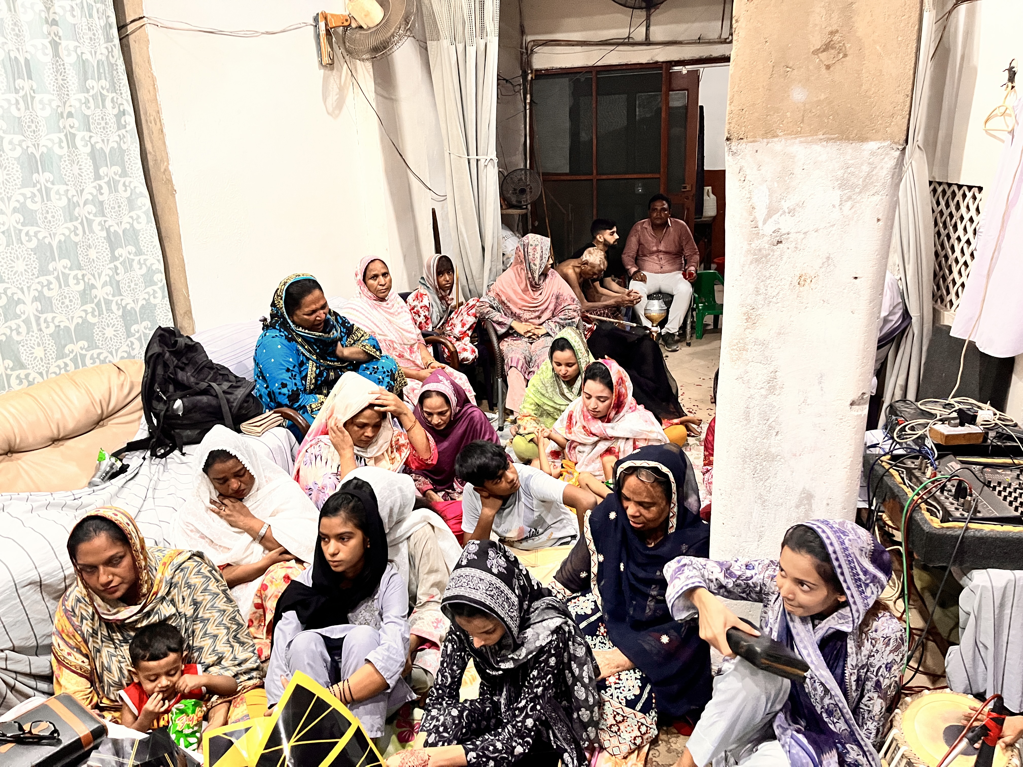 Families expressing gratitude for aid